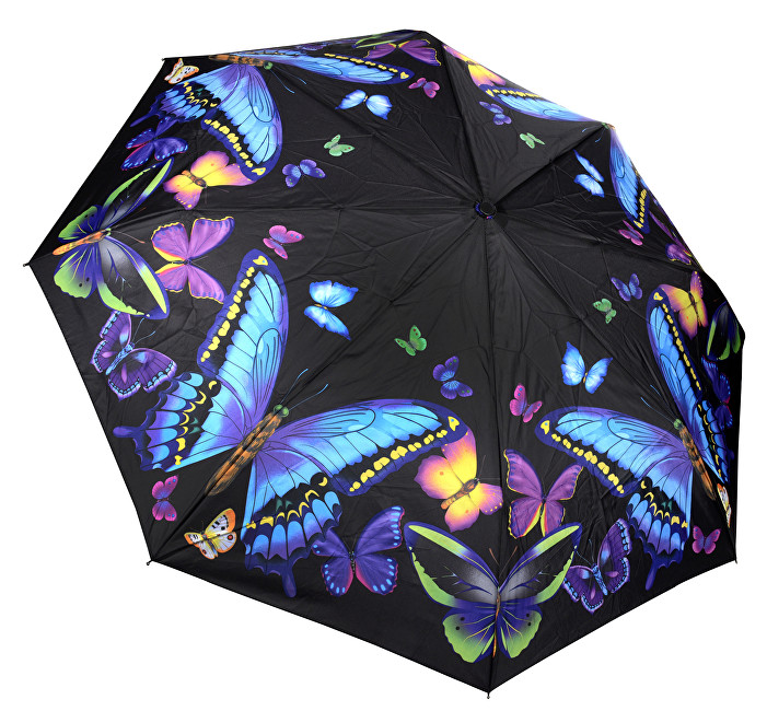 Blooming Brollies Dámský skládací plně automatický deštník Galleria Nature Moonlight Butterflies GBFMB Blooming Brollies