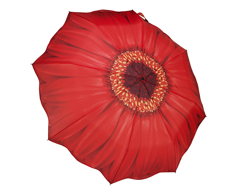 Blooming Brollies Dámský skládací plně automatický deštník Galleria Red Daisy Folding GFFRDN