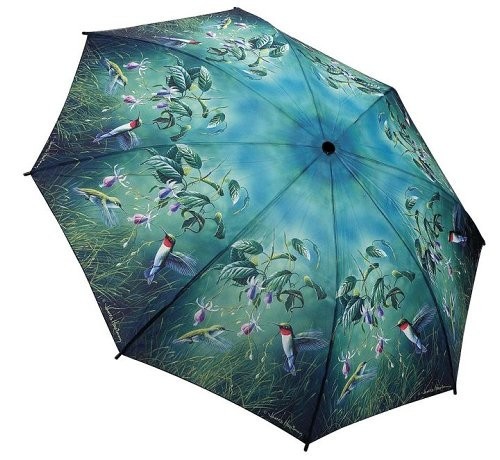 Blooming Brollies Dámský skládací plně automatický deštník Humming Birds GBFHB Blooming Brollies