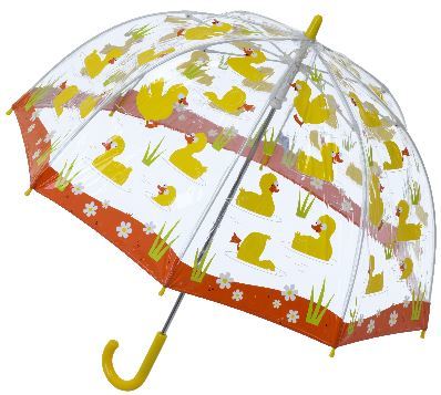 Blooming Brollies Dětský průhledný holový deštník Buggz Kids Stuff Duck SBUDU