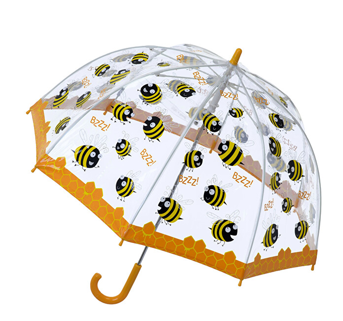 Blooming Brollies Dětský průhledný holový deštník Buggz Kids Stuff Happy Bee BUBEE Blooming Brollies