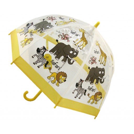 Blooming Brollies Dětský průhledný holový deštník Buggz Kids Stuff Safari BUSAF