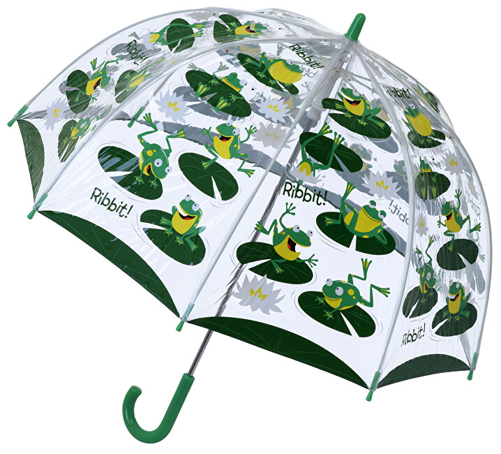 Blooming Brollies Dětský průhledný holový deštník Frog Umbrella SBUFG Blooming Brollies