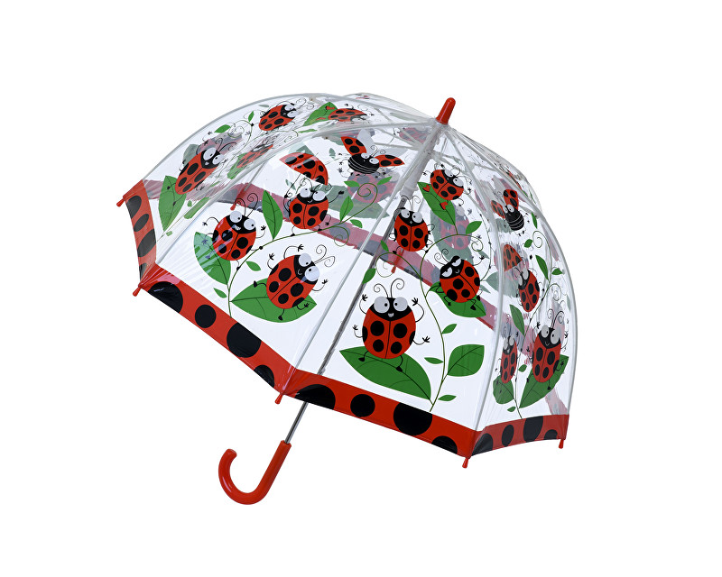 Blooming Brollies Dětský průhledný holový deštník Ladybird Umbrella SBULB Blooming Brollies
