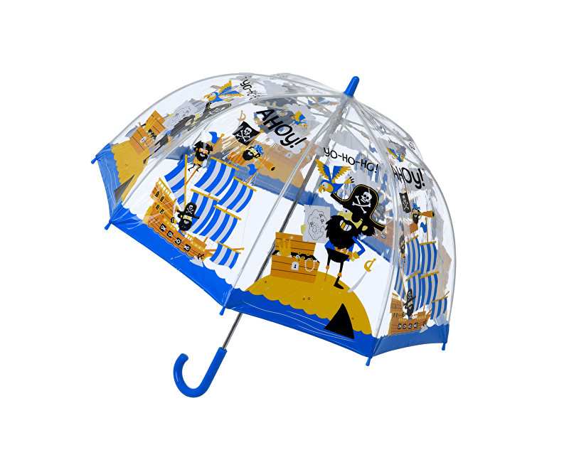 Blooming Brollies Dětský průhledný holový deštník Pirate Umbrella SBUPIR Blooming Brollies