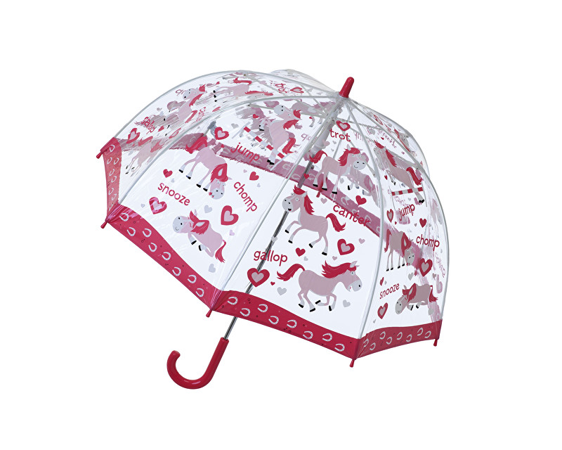 Blooming Brollies Dětský průhledný holový deštník Pony Umbrella SBUPY Blooming Brollies