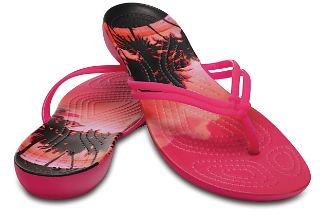 Crocs Dámské žabky Crocs Isabella Graphic Flip Candy Pink/Tropical 204196-6JS 37-38