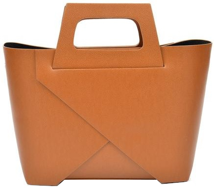 Carla Ferreri Kožená kabelka AW18CF4033 Cognac Carla Ferreri