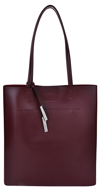 Calvin Klein Dámská kabelka Novelty Logo Tote Bag - Merlot