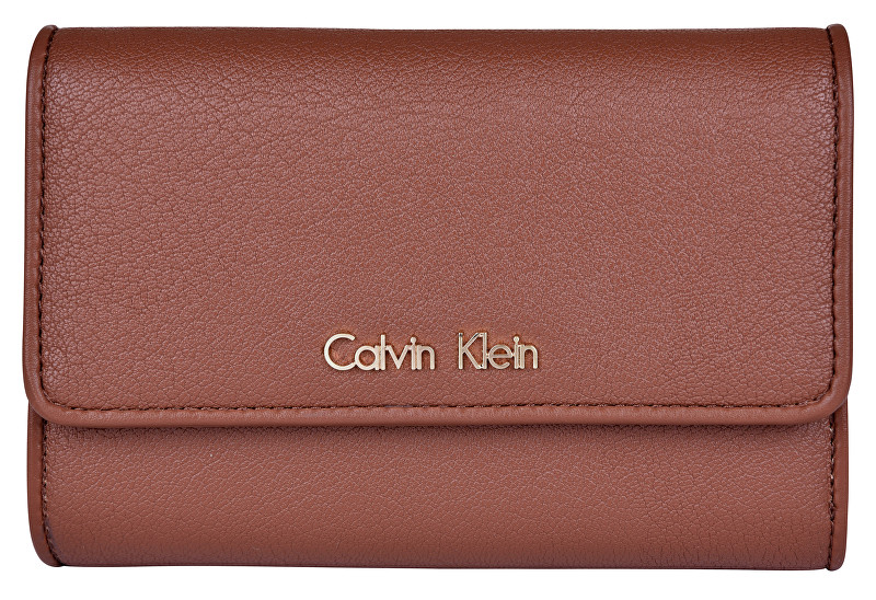 Calvin Klein Dámská peněženka Flap French Clutch-Brown