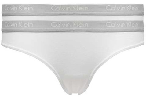 Calvin Klein Dámská tanga - sada 2 ks QD3583E-100 White S