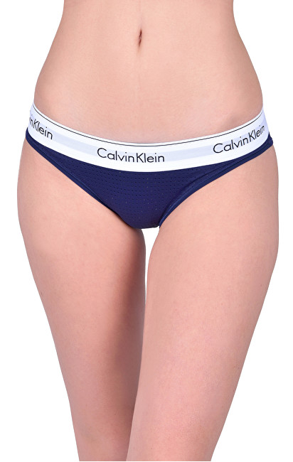 Calvin Klein Dámské kalhotky Thong Shiloblue QF4650E-XS6 S