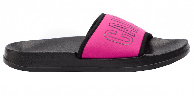 Calvin Klein Dámské pantofle Slide KW0KW00728-507 Beetroot Purple 35-36