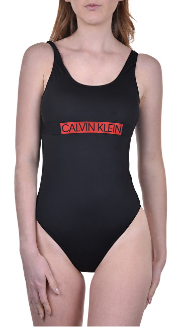 Calvin Klein Dámské plavky Scoop Back One Piece-RP Core Icon KW0KW00680-094 PVH Black S