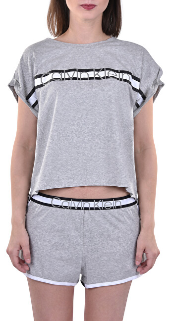 Calvin Klein Dámské pyžamo Millenial Pj Set In Bag QS6193E-020 Grey Heather XS