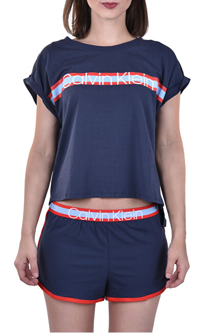 Calvin Klein Dámské pyžamo Millenial Pj Set In Bag QS6193E-5CX Mood Indigo S