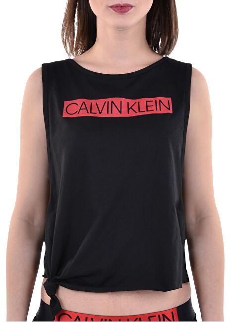Calvin Klein Dámské triko Side Knot Tank KW0KW00698-094 PVH Black M