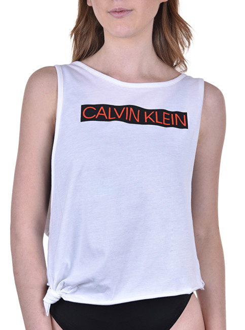 Calvin Klein Dámské triko Side Knot Tank KW0KW00698-143 PVH White S