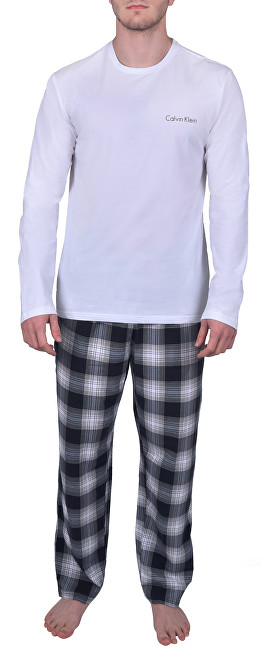Calvin Klein Pánské pyžamo Knit Pj In A Box Black/Weave Geo Print NM1600E-GTQ XL