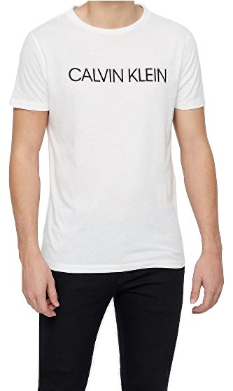 Calvin Klein Pánské triko Relaxed Crew Tee KM0KM00328-100 White XL