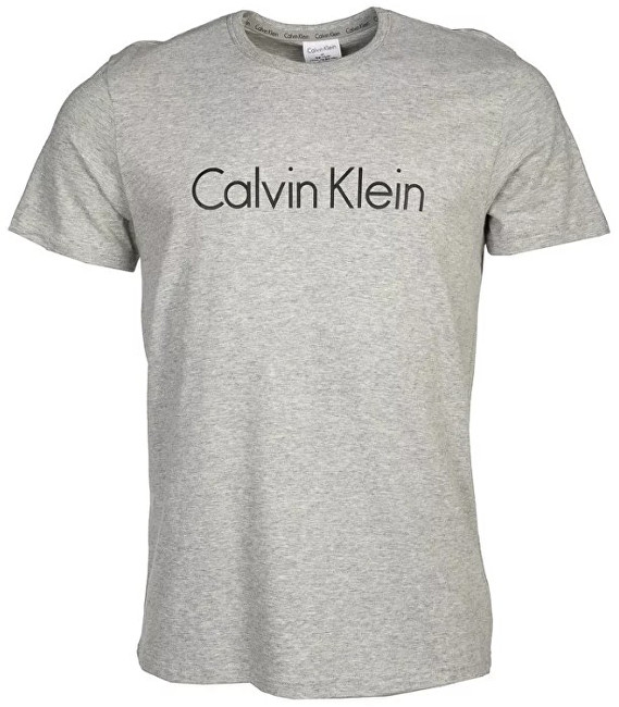 Calvin Klein Pánské triko S/S Crew Neck NM1129E-080 Grey Heather L