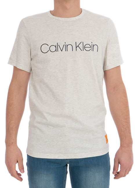 Calvin Klein Pánské triko S/S Crew Neck NM1576E-OW5 Snow Heather M