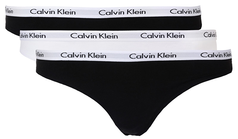 Calvin Klein Sada dámských kalhotek Thong 3PK Thong QD3587E-WZB L