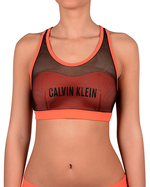 Calvin Klein Sportovní plavková podprsenka Bralette KW0KW00236 Hot Coral M