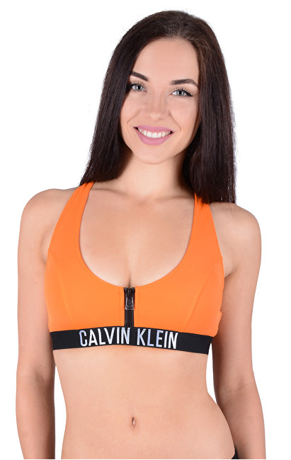 Calvin Klein Sportovní plavková podprsenka ZIP Bralette RP KW0KW00206 802 S