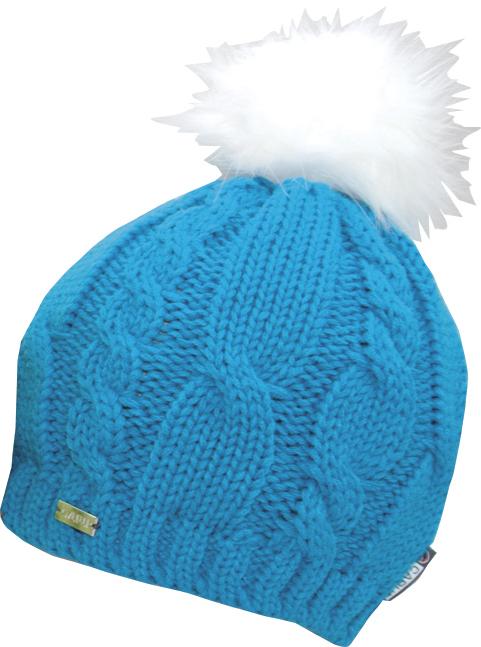 CAPU Zimní čepice s bambulí Blue 18413-H