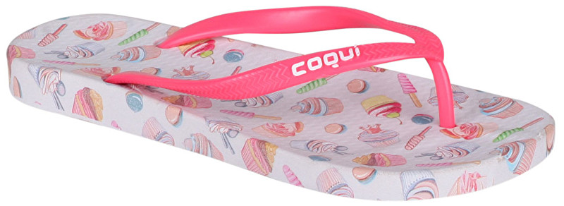 Coqui Dámské žabky Kaja Printed Cupcake Pink 1327-213-3242 38