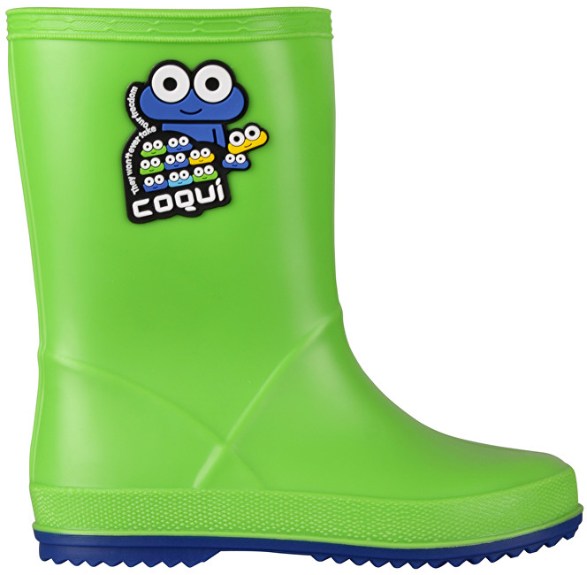 Coqui Dětské holínky Rainy Lime/Blue 8505-100-1450 27