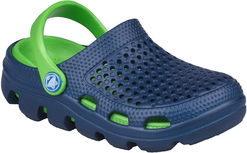 Coqui Dětské pantofle Bugy 6101 Navy/Lime 100180 26-27