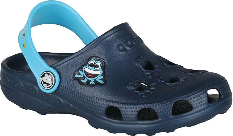 Coqui Dětské pantofle Little Frog Navy/Blue 8701-100-2118 27-28