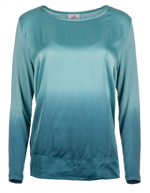 Deha Dámská halenka Long Sleeve Tee D83570 Blue Tiffany L