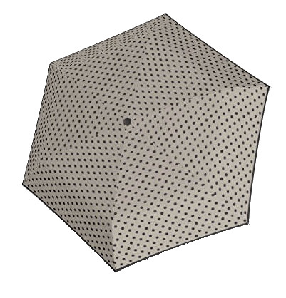Doppler Dámský mechanický deštník Hit Micro Dots - šedý s puntíky 710565PD01