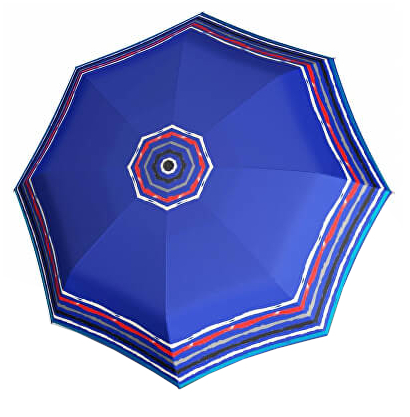 Doppler Dámský mini skládací mechanický deštník Fiber Lolita Mini Raja - modrý 710165RA01
