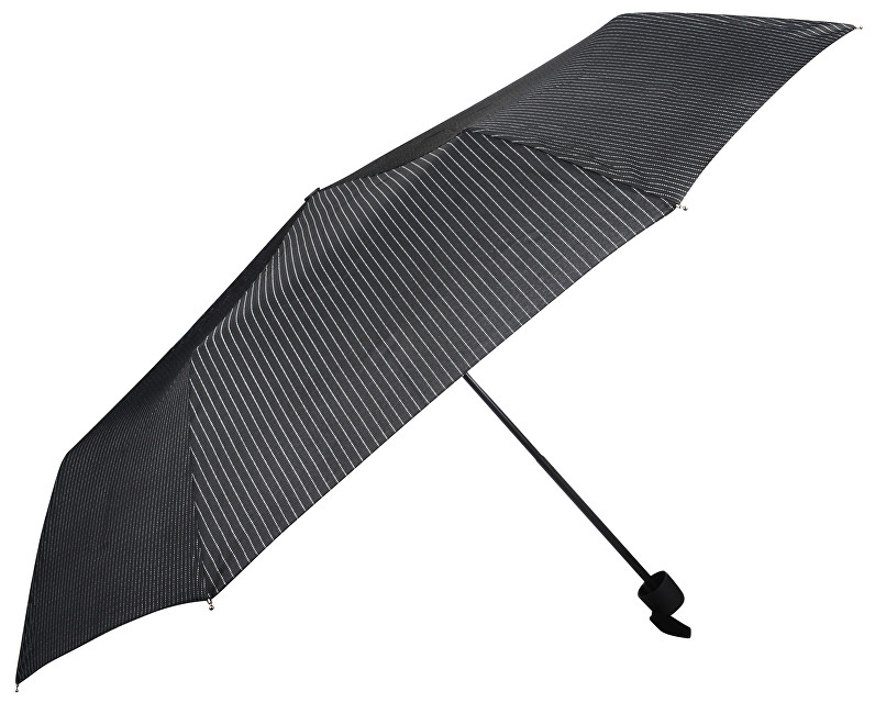 Doppler Dámský skládací mechanický deštník HIT černý s proužkem 700167P02
