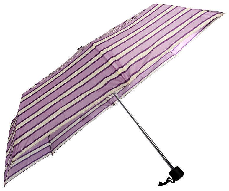Doppler Dámský skládací mechanický deštník primo vzorovaný 700027505-fialový proužek