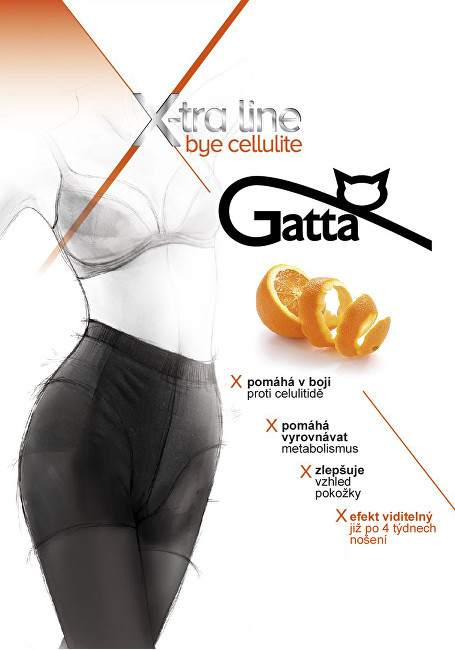 Gatta Černé dámské punčochové kalhoty Bye Cellulite Black S