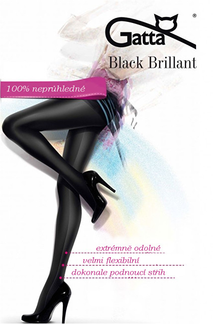 Gatta Černé dámské punčochové kalhoty Black Brillant Nero 3