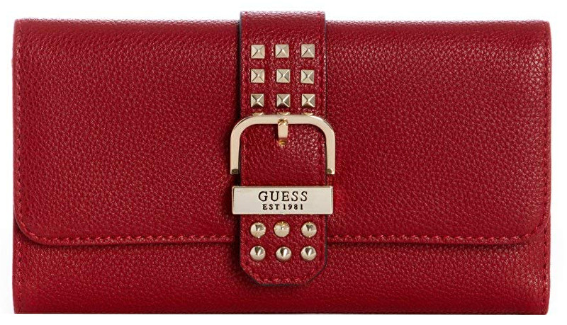 Guess Dámská peněženka Eileen Studded Multi Clutch Crimson