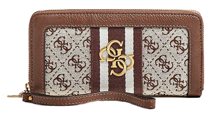 Guess Dámská peněženka Guess Vintage Slg Lrg Zip Arnd Brown-Bro Guess