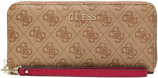 Guess Dámská peněženka Vikky Slg Large Zip Around brown-bro Guess