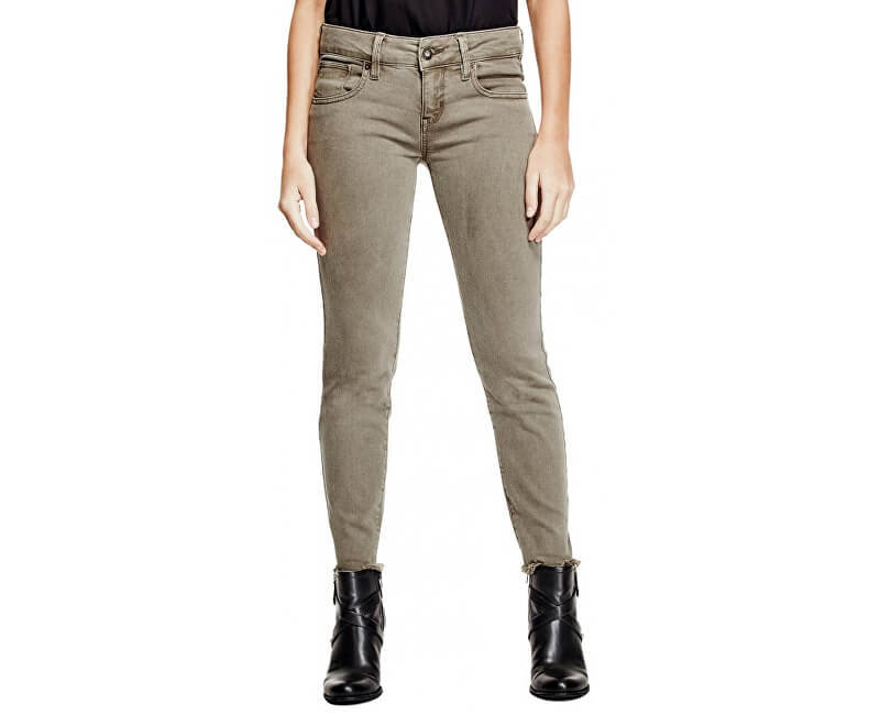 Guess Dámské kalhoty Lillie Ankle Skinny Jeans Dry Moss 27