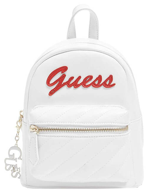 Guess Dámský batoh Factory Women`s Feliz Logo Convertible Mini Backpack White