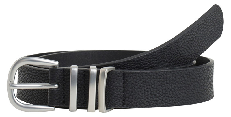 Pieces Dámský opasek Lea Jeans Belt Noos Black W/Silver 85 cm