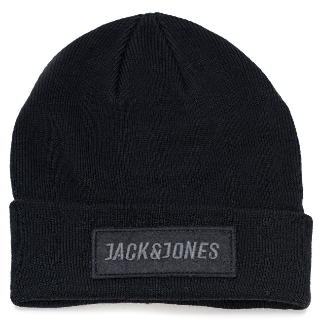 Jack&Jones Pánská čepice Jacbadge Knit Beanie Black