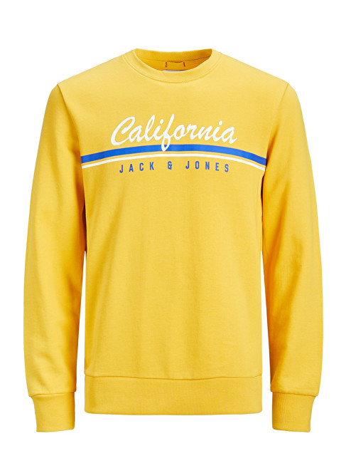 Jack&Jones Pánská mikina Jorretro Cali Sweat Crew Neck Yol Yellow Reg M