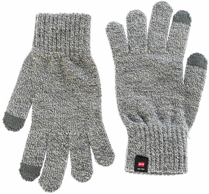 Jack&Jones Pánské rukavice Jacmelange Knitted Gloves Grey Melange